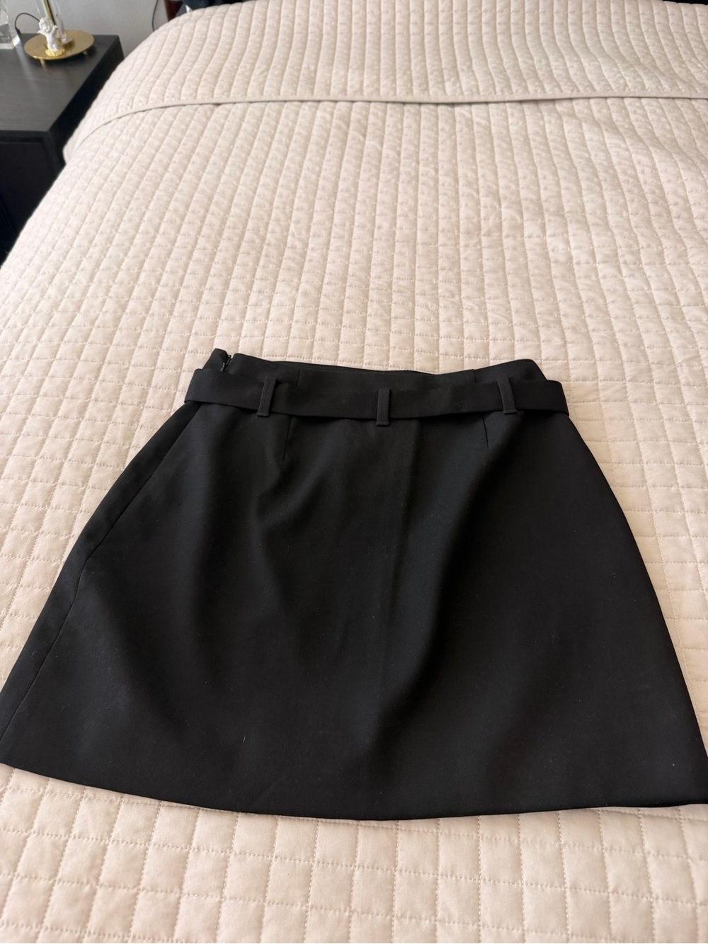 H&M Black Mini Skirt with Gold Accent Buckle - Picture 4 of 4